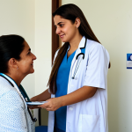 Posto de Saúde (Public Health Clinic) Visit**

"A fully clothed woman in modest clothing, consulting with a doctor in a clean, well-lit "posto de saúde" (public health clinic) in Brazil. The doctor is wearing a white coat. Focus on the professional interaction and the care setting.  Safe for work, appropriate content, perfect anatomy, natural proportions, family-friendly, professional photography, high quality."

**