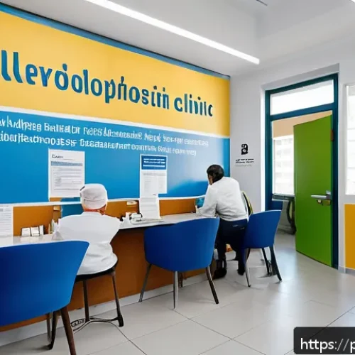 보건소에서의 알레르기 검사 후기 - A bright and welcoming Brazilian public health clinic reception area, showing a diverse group of peo...